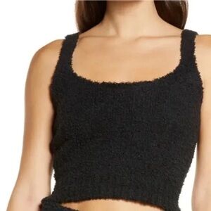 Skims Cozy Knit Tank in Onyx - Size XL